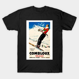 Combloux,Chemins de Fer Francias,Ski Poster T-Shirt